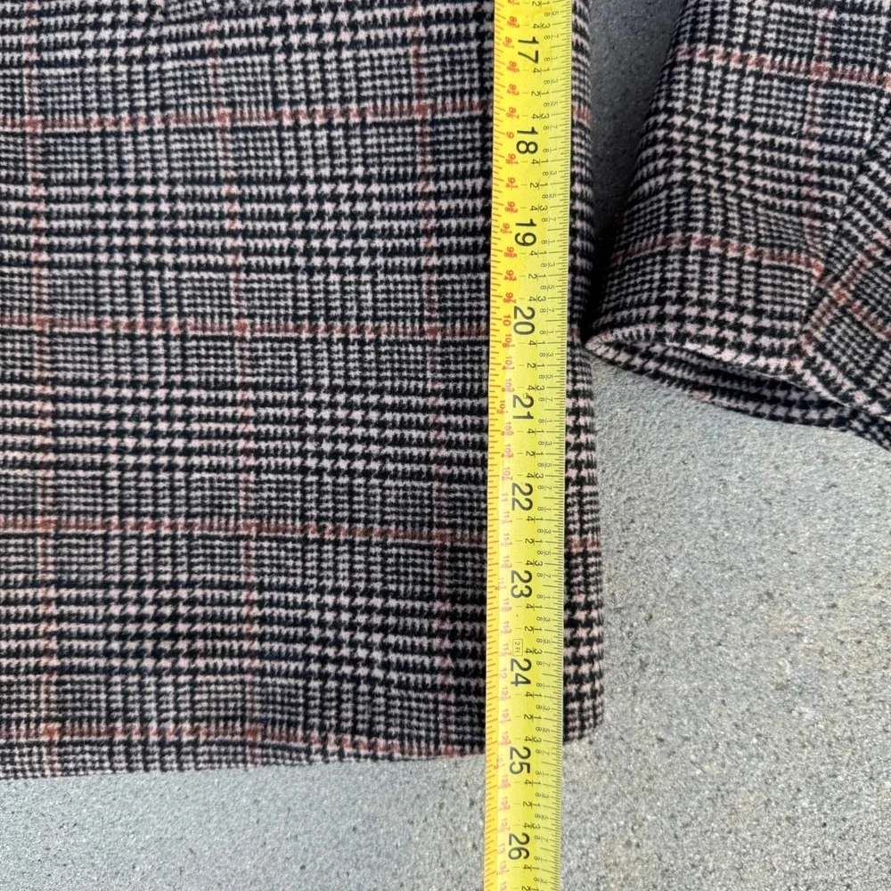 Abercrombie & Fitch Brown Plaid Wool Blend Blazer Jacket XXSP Petite - Picture 5 of 7